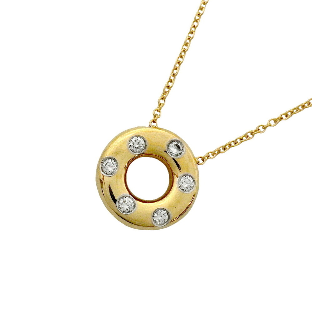 Tiffany & Co. Dots Circle Necklace, 18K Yellow Gold (KYG), Platinum (Pt950), ...